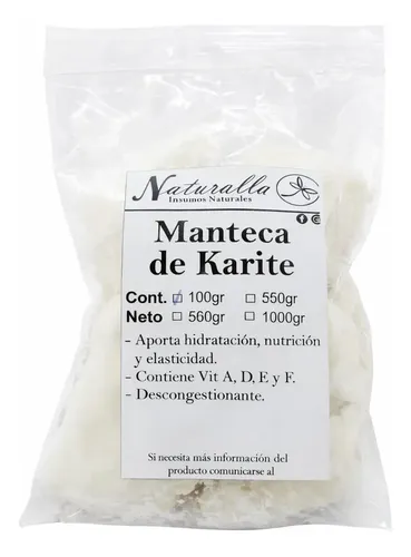 Manteca De Karite Pura Materia Prima Pura 500grs