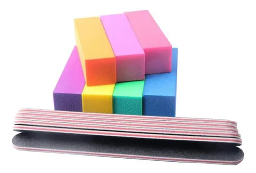 12x Uñas De Bloque Amortiguador Para Manicura Puntas