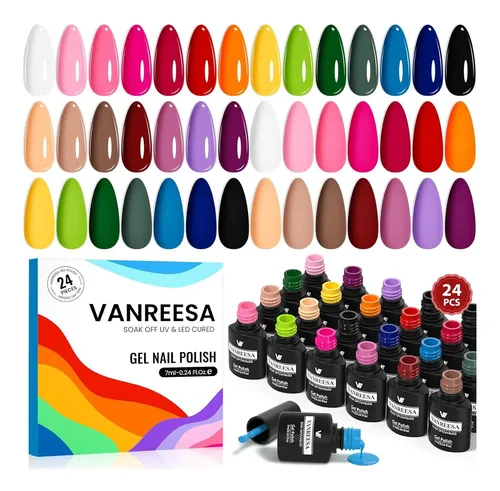 Set Completo De Esmalte En Gel Vanreesa 24 Piezas