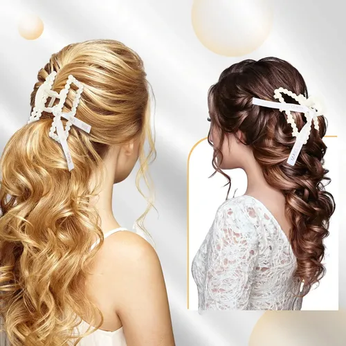 Pinzas Para El Pelo Hotop Bridesmaid Pearl Con Cinta De 8 Cm