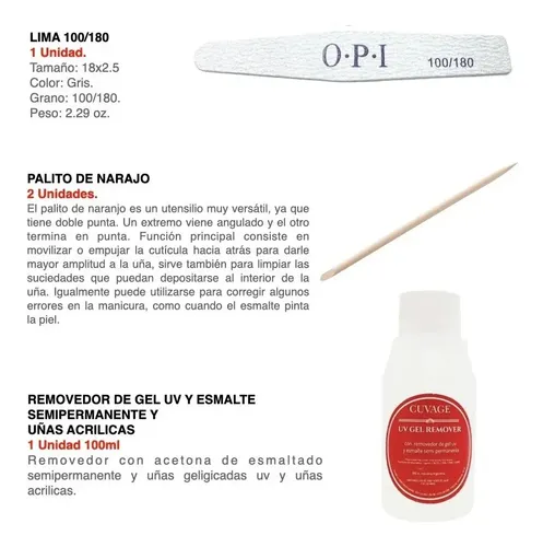 Kit Semipermanente 9 Unidades Tejar Removedor Base Top Color