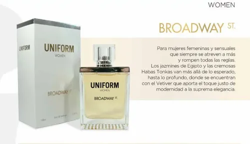 Uniform Brodway St. Woman Edp 100ml Volumen de la unidad 100 mL