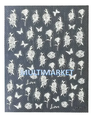 Stickers 5d Relieve Autoadhesivos Varios Modelos Nail Art