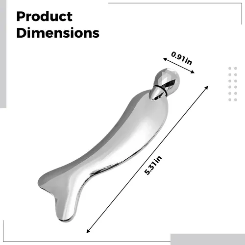 @nym Herramienta Gua Sha For Cara, Acero Inoxidable, Con#