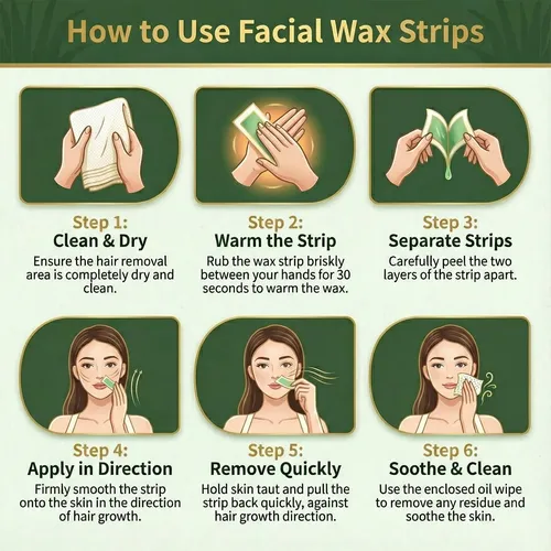 Tiras De Cera Facial Lé Éclat 30 Uds  Depilación Suave Para