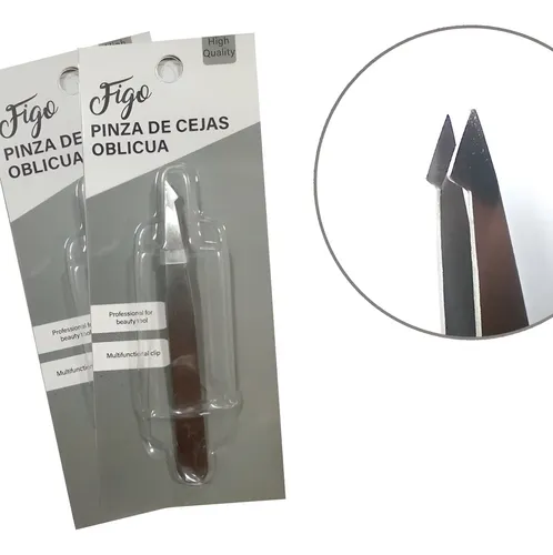 Pinza De Depilar Para Cejas Oblicua Figo Calidad