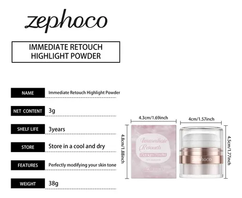 Iluminador Corporal Zephoco, Resplandeciente Resplandor En L