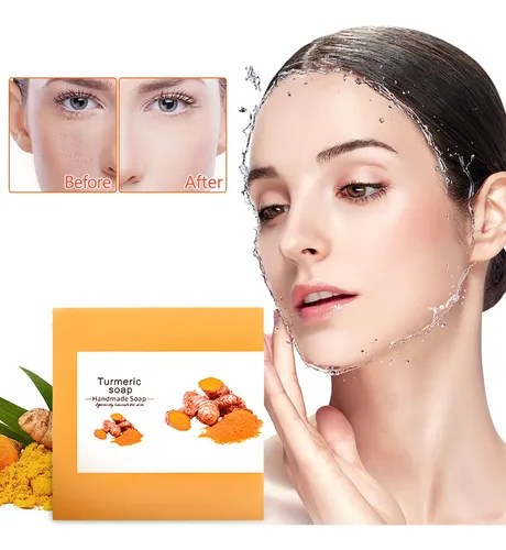 Jabón Portátil De Cúrcuma, Jabón De Manos, Limpieza Facial Y