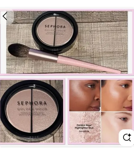 Sephora Duo Iluminador Golden Hour 02 Champagne+dorado Suave