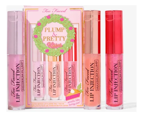 Set Too Faced Lip Injection Plump Pretty Kisses 3 Gloss Mini