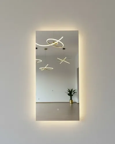 Espejo Rectangular Pared Con Luz Led 32x70cm Borde Pulido