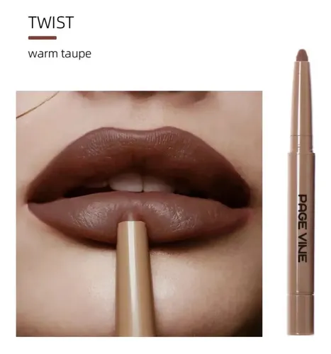 Delineador De Labios Nude C/peptidos, Punta Difuminadora Twist