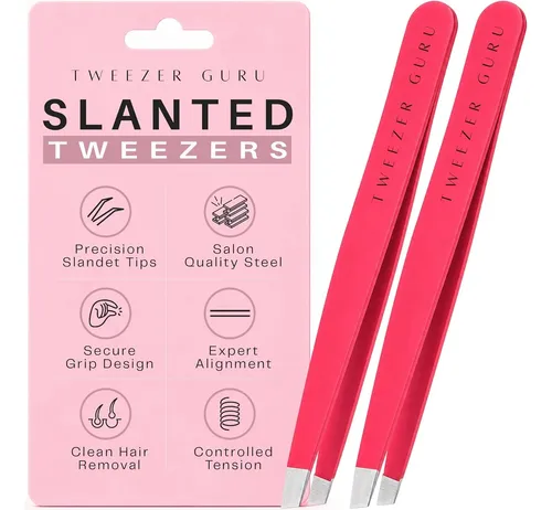 Pinza Precisión Rosa Para Cejas Y Vello Facial