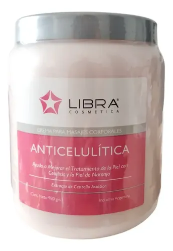 6 Crema Para Masajes Anticelulitica 980gr. – Libra Cosmetica Fragancia Suave