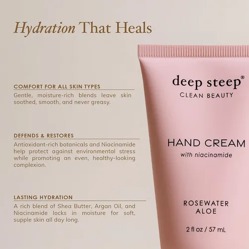 Crema De Manos Deep Steep Niacinamida 2 Oz Vainilla Coco