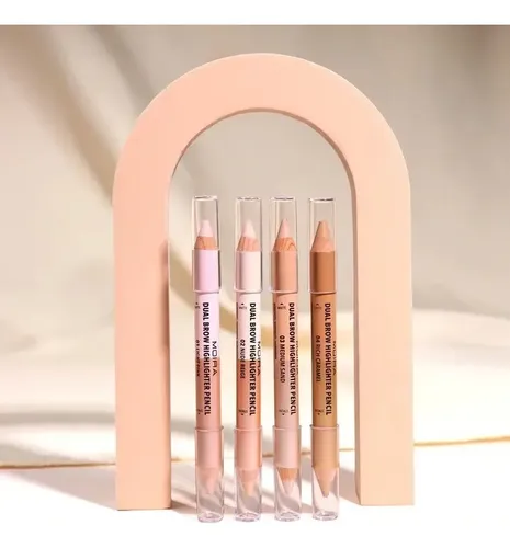 Lápiz Delineador Moira Cosmetics Dual Highlighter Para Cejas Color Rich Caramel