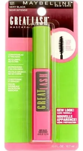 Rímel Maybelline Great Lash, Very Black, Pack 4
