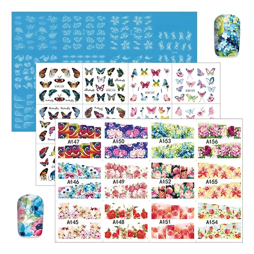 3 Planchas Grandes De Stickers Tatoo Al Agua Varios Modelos