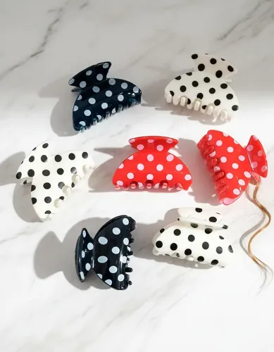 Pack X 6 Hebillas De Pelo Broches Medianos Colores Surtidos