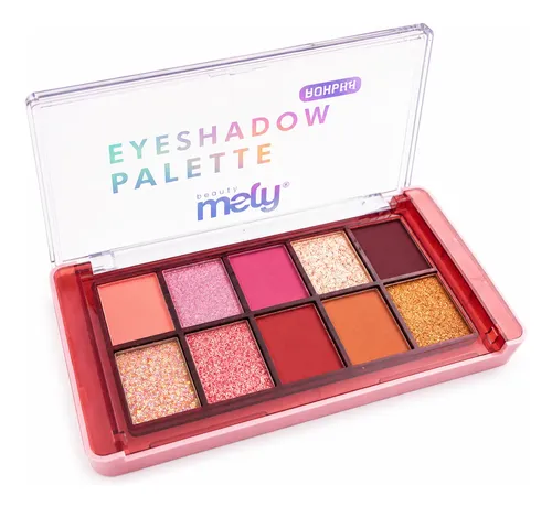 Paleta De Sombras Mely Beauty Purple 10 Tonos Mate Y Glitter