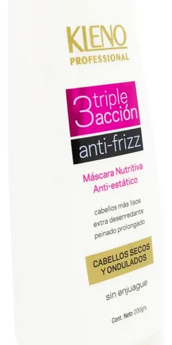 Kleno Triple Accion Mascara Anti Frizz Sin Enjuague X2