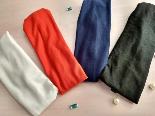 Pack De 2 Vinchas Tela Colores Escolares Y De Moda Color Blanco Tela Elastizada