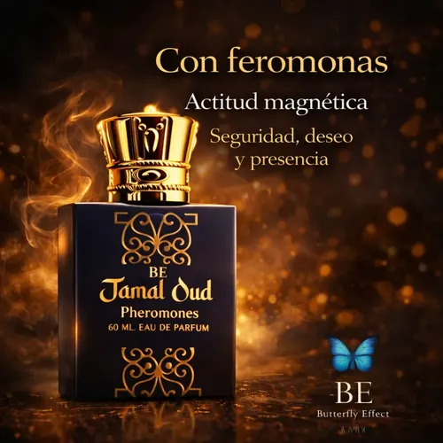 Eau de Parfum Jamal Oud para Hombre de Butterfly Effect con Feromonas, 60 mL