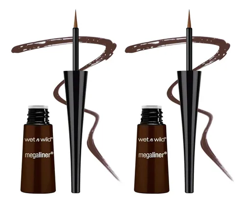 Delineador Líquido Wet N Wild Megaliner Marrón Oscuro