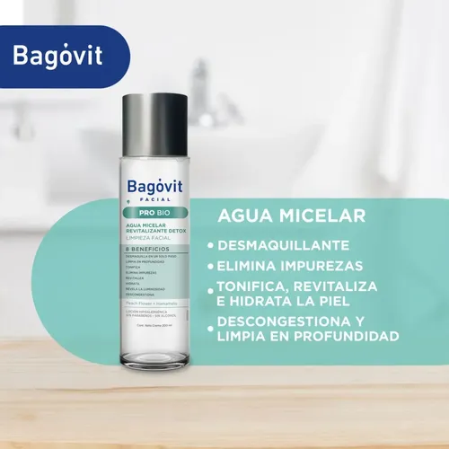 Bagovit Facial Pro Bio Agua Micelar 200ml Fcia Fabris