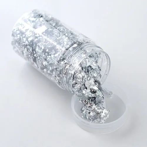 6 Piezas De Hoja De Oro Copos De Papel Adhesivo For Uñas