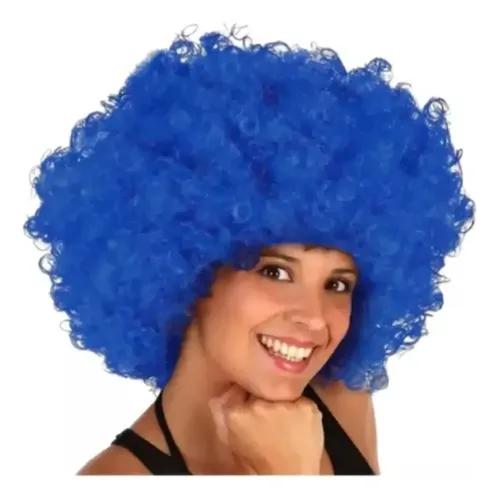 Pack 5 Peluca Afro Payaso Rulos Cotillon Fiesta Colores