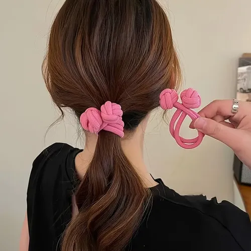 Paquete 5 Ligas Gruesas Elásticas For Cabello Mujer