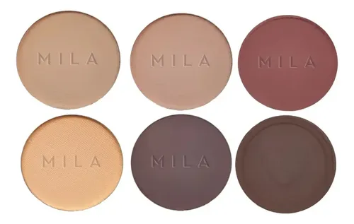 Paleta De Sombras Hd Mila Marzi 6 Tonos Hipoalergénica Color Paleta Contour