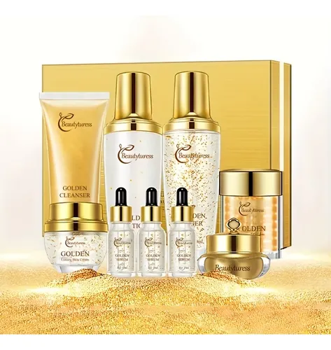 /golden Skincare Set Set De Cuidado Dorado De Lujo Para Muj