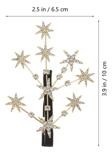 Pinza Para El Pelo Con Diamantes De Imitación Brillantes, 2