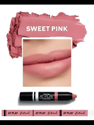 Labial Mate Efecto Polvo At Play Mary Kay Color Sweet Pink