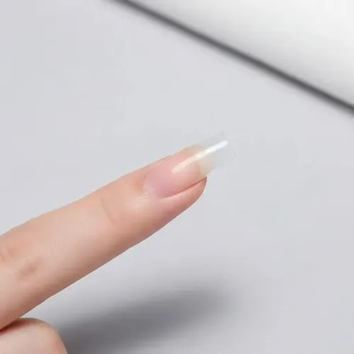 Tips Para Soft Gel Y Press On Nails Paris Night X500 Caja Color Transparente Forma Cuadrada