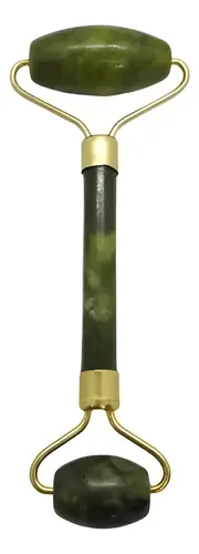Masajeador Doble Rodillos Piedra Jade Facial Corporal A Disponibilidad