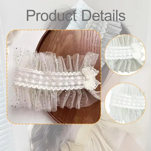 Diadema De Malla De Encaje Lolita Para Niñas, Ideal Para