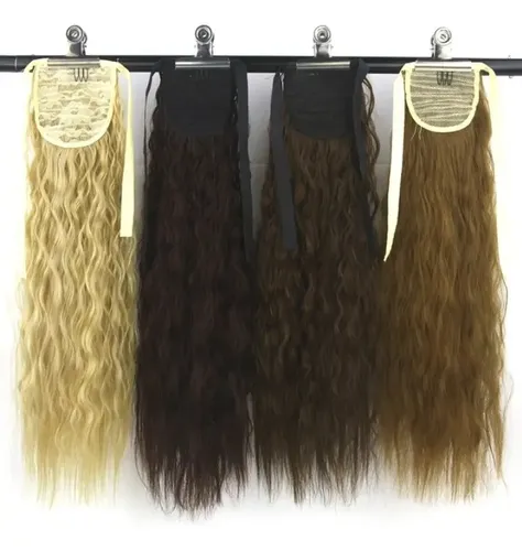 Extensión De Caballo Símil Natural. Cola De Caballo Ondulada