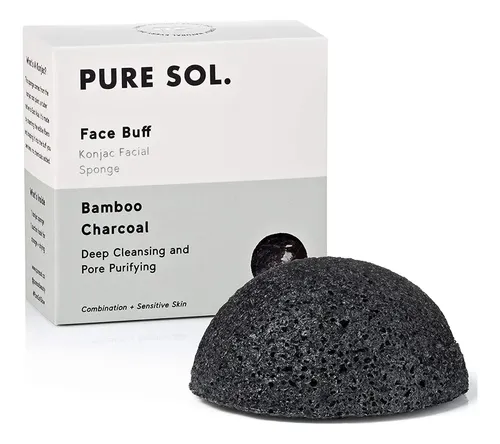 Esponja Konjac Con Carbón Activado De Puresol