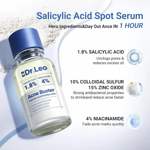 Loción Dr.leo Acne Buster, Ácido Salicílico Para El Acné Y L