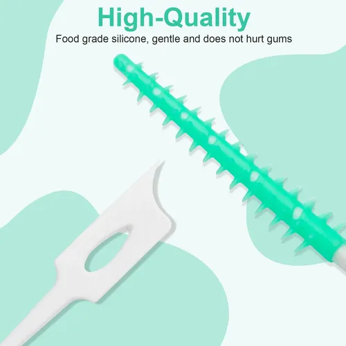 Palillos Con Hilo Dental Acskd 200 Unidades Cepillo De Goma