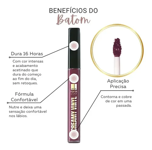 Lápiz labial líquido Avon Power Stay Creamy Vynil Nude Musa