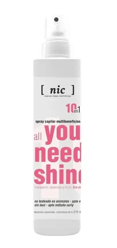 Nic Spray Capilar Sin Enjuague 10 En 1 All You Need Is Shine