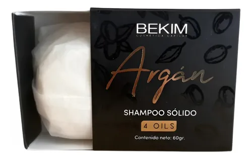 Shampoo Solido Bekim Argan 4 Oils Nutricion Reparacion 60g