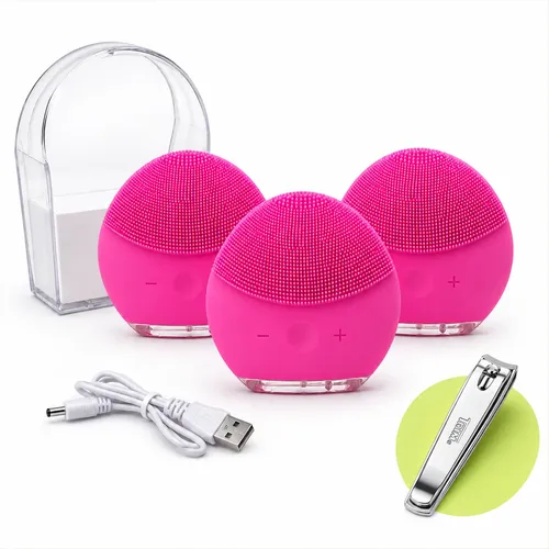 Pack X3 Limpiador Facial Eléctrico De Silicona Forever Kit