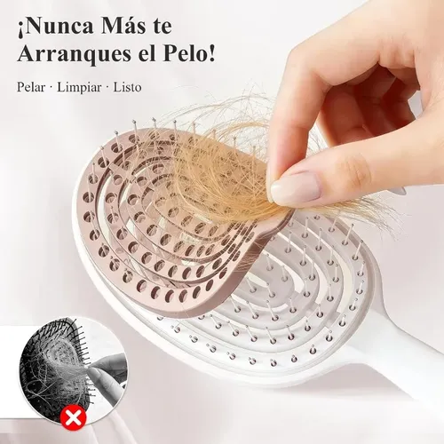 //wide And Curved Detangling Brush With Ventilation Design//