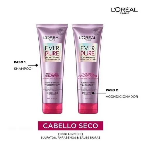 L´oreal Ever Pure Moisture Combo Shampoo Y Acondicionador