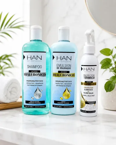 Han Shampoo Hialuronico 500+enjuague 500+protector Térmico